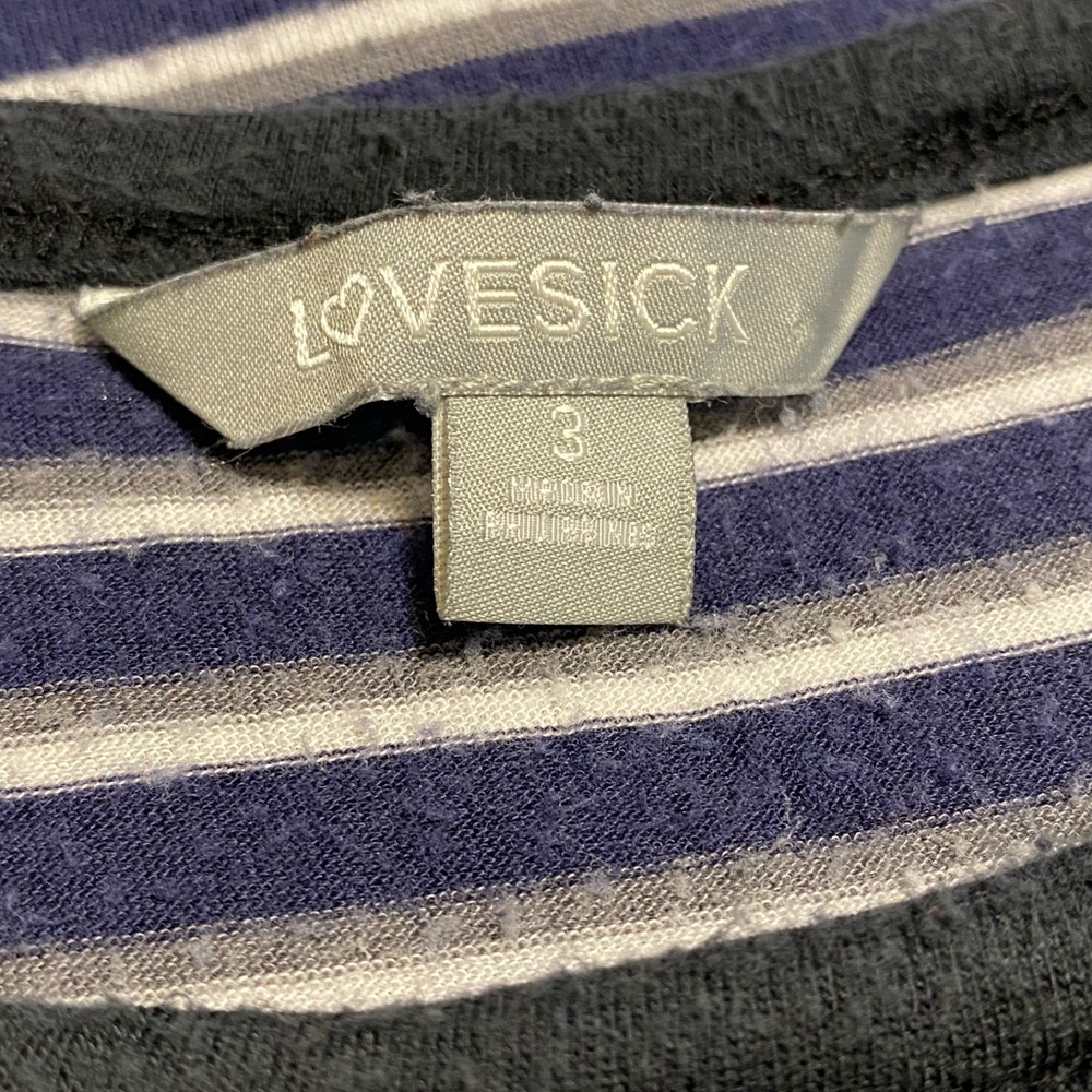 Lovesick (Torrid) Boxy Striped Ringer Tee - Picture 5 of 7